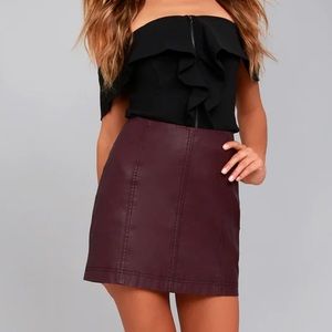 Modern Femme Vegan Leather mini skirt